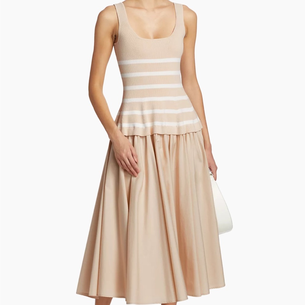 Simkhai Silas Cotton-Blend Stripe Midi-Dress